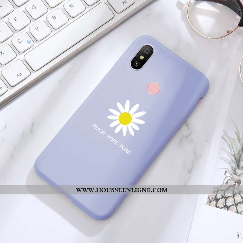 Coque Xiaomi Mi A2 Lite Silicone Protection Net Rouge Étui Téléphone Portable Tout Compris Bleu