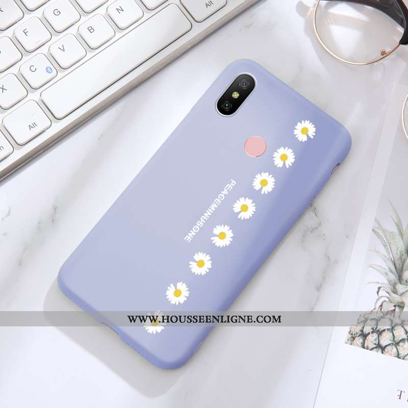 Coque Xiaomi Mi A2 Lite Silicone Protection Net Rouge Étui Téléphone Portable Tout Compris Bleu