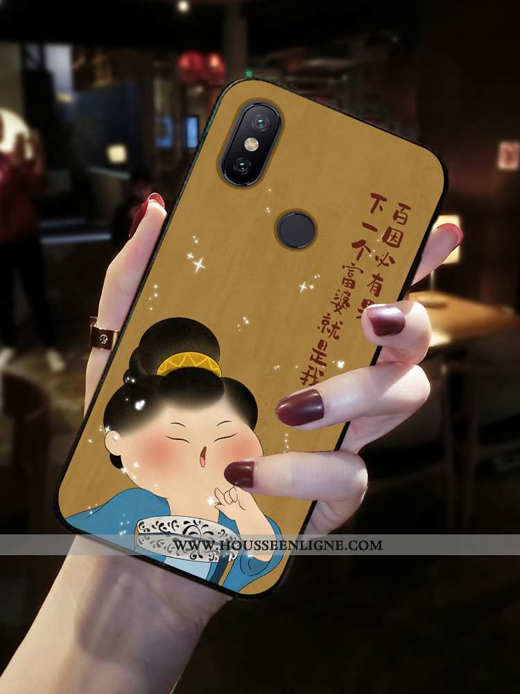 Coque Xiaomi Mi A2 Lite Ultra Tendance Peinture Fluide Doux Personnalité Mode Téléphone Portable Jau