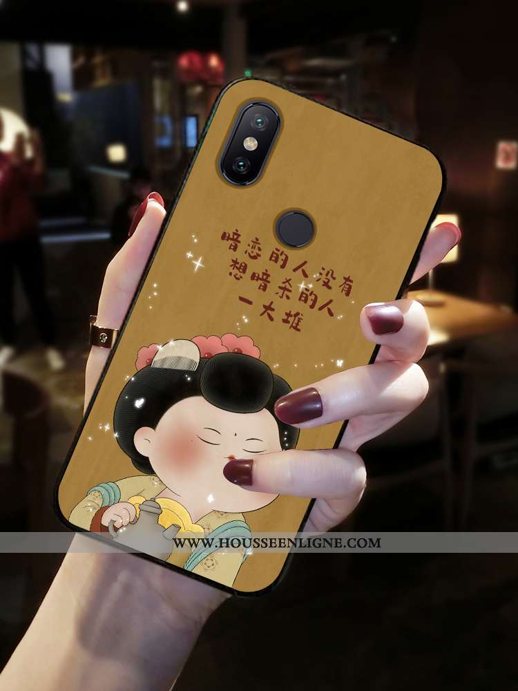 Coque Xiaomi Mi A2 Lite Ultra Tendance Peinture Fluide Doux Personnalité Mode Téléphone Portable Jau