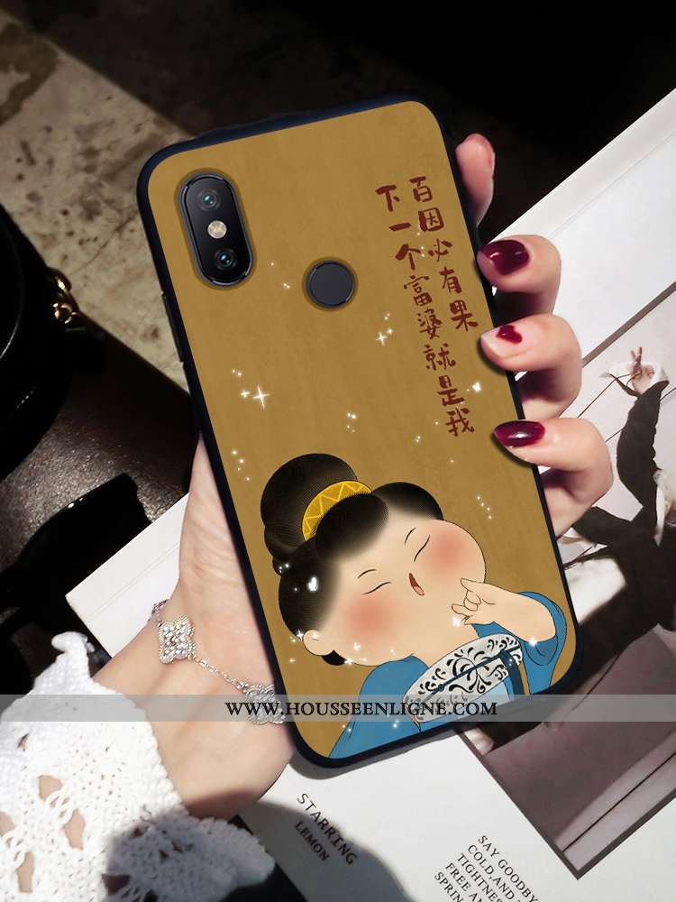 Coque Xiaomi Mi A2 Lite Ultra Tendance Peinture Fluide Doux Personnalité Mode Téléphone Portable Jau