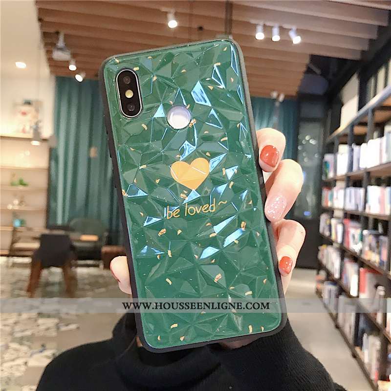 Coque Xiaomi Mi A2 Personnalité Créatif Frais Modèle Fleurie Net Rouge Incassable Protection Verte