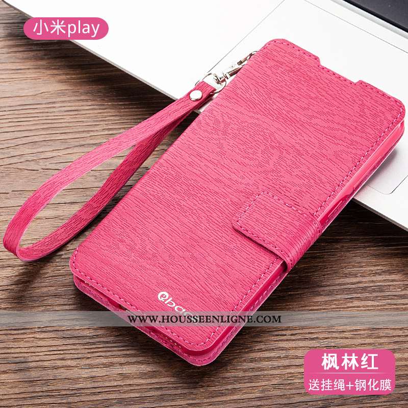 Coque Xiaomi Mi A2 Protection Cuir Tout Compris Petit Étui Incassable Bleu