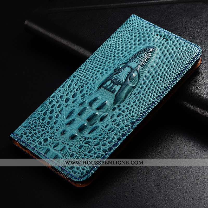 Coque Xiaomi Mi A2 Protection Cuir Véritable Tout Compris Étui Cuir Bleu Petit