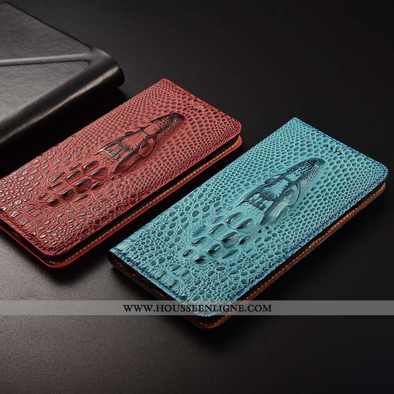 Coque Xiaomi Mi A2 Protection Cuir Véritable Tout Compris Étui Cuir Bleu Petit