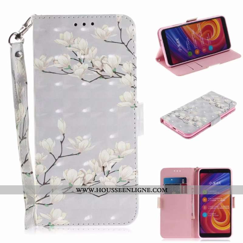 Coque Xiaomi Mi A2 Protection Dessin Animé Fluide Doux Plier Carte Portefeuille Téléphone Portable R