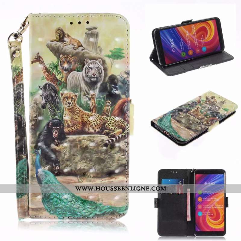 Coque Xiaomi Mi A2 Protection Dessin Animé Fluide Doux Plier Carte Portefeuille Téléphone Portable R