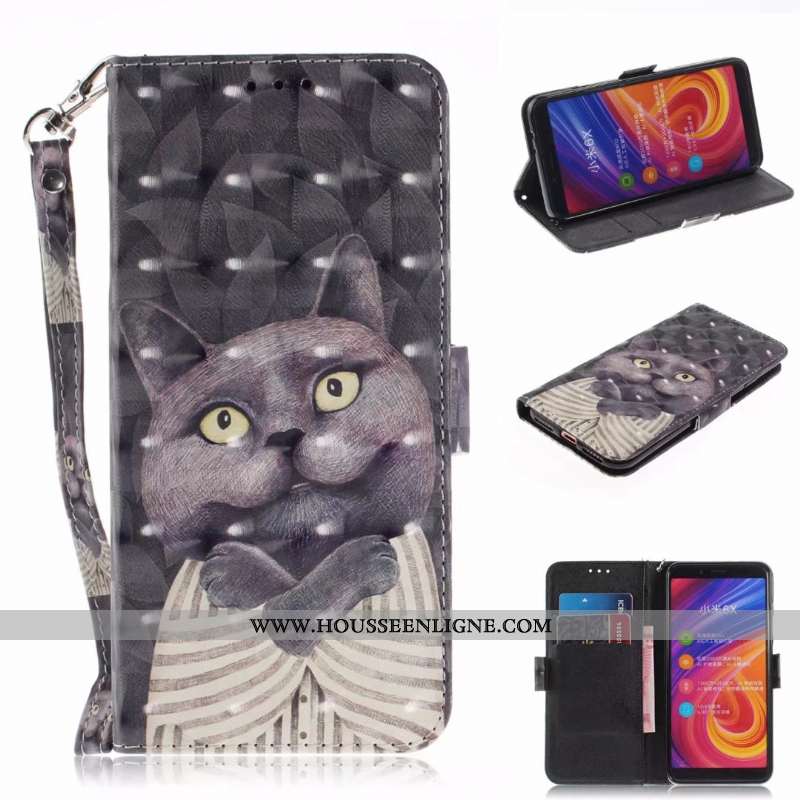 Coque Xiaomi Mi A2 Protection Dessin Animé Fluide Doux Plier Carte Portefeuille Téléphone Portable R