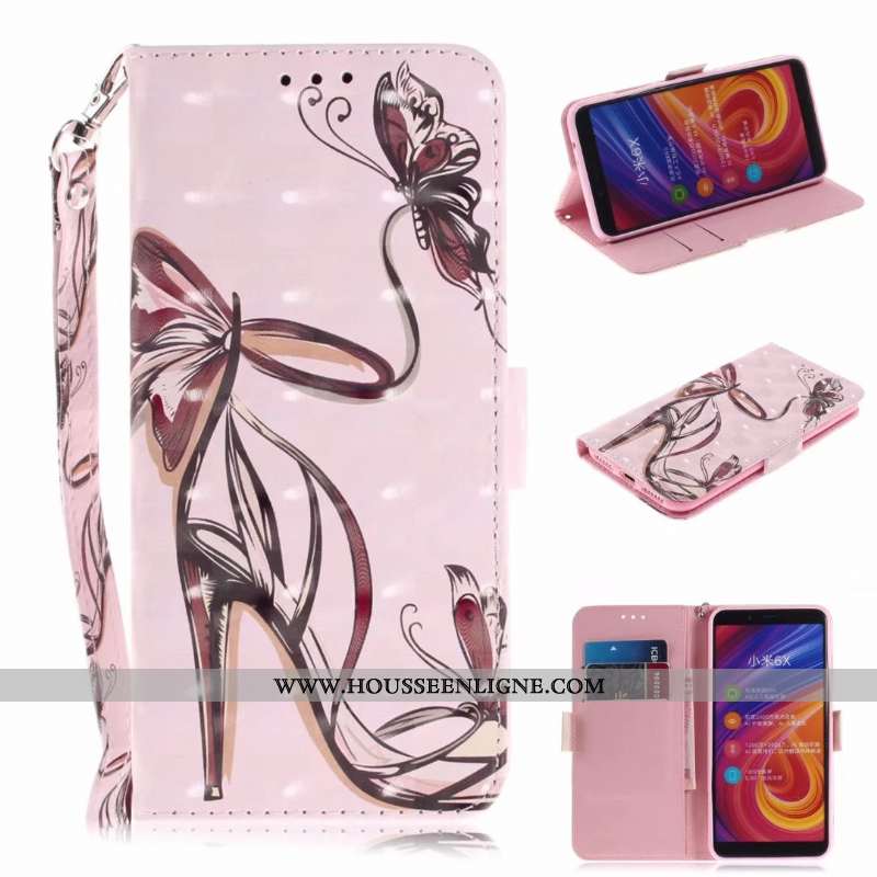 Coque Xiaomi Mi A2 Protection Dessin Animé Fluide Doux Plier Carte Portefeuille Téléphone Portable R