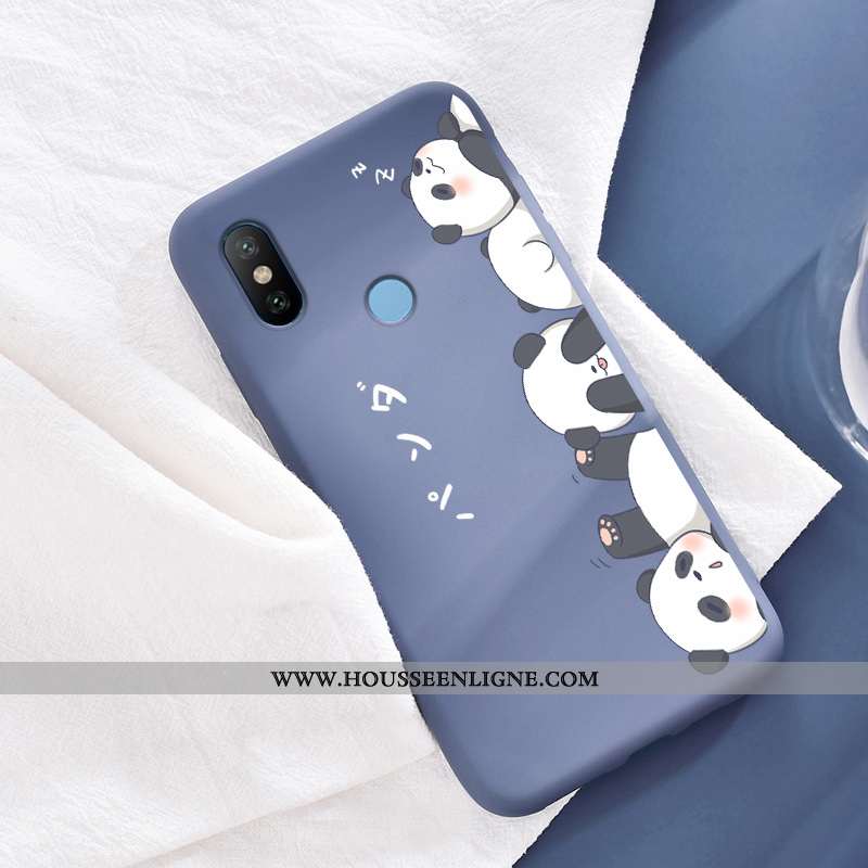 Coque Xiaomi Mi A2 Protection Personnalité Étui Fluide Doux Bleu Petit Amoureux