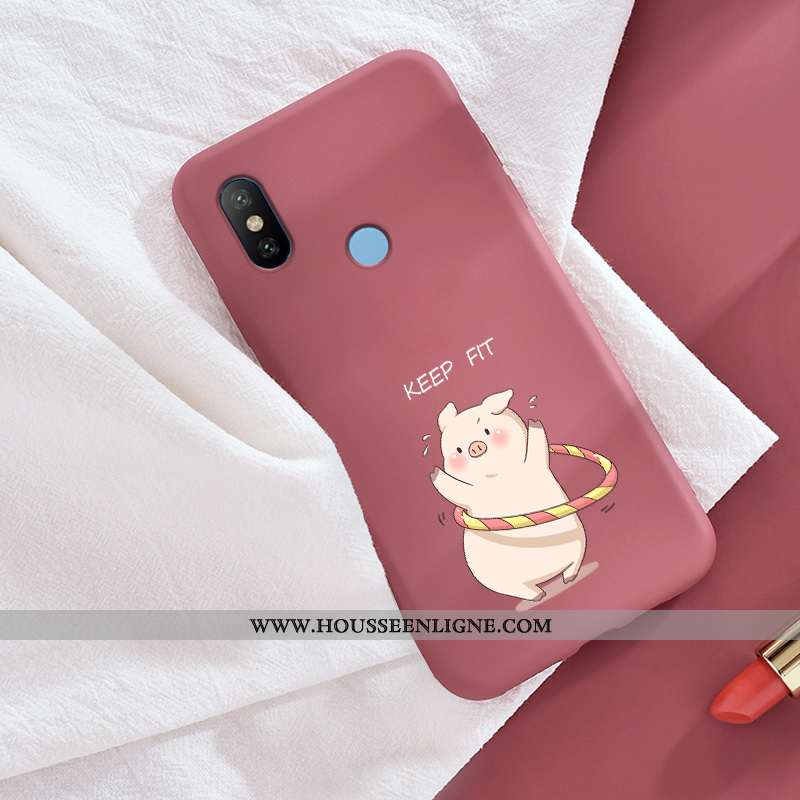 Coque Xiaomi Mi A2 Protection Personnalité Étui Fluide Doux Bleu Petit Amoureux
