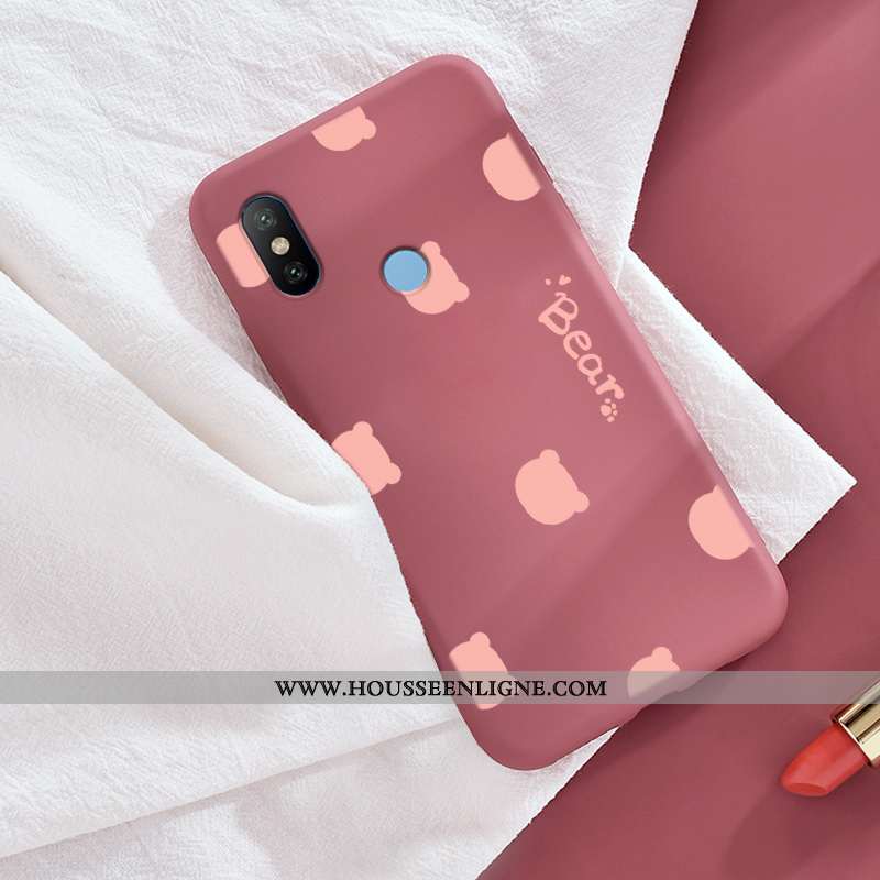 Coque Xiaomi Mi A2 Protection Personnalité Étui Fluide Doux Bleu Petit Amoureux