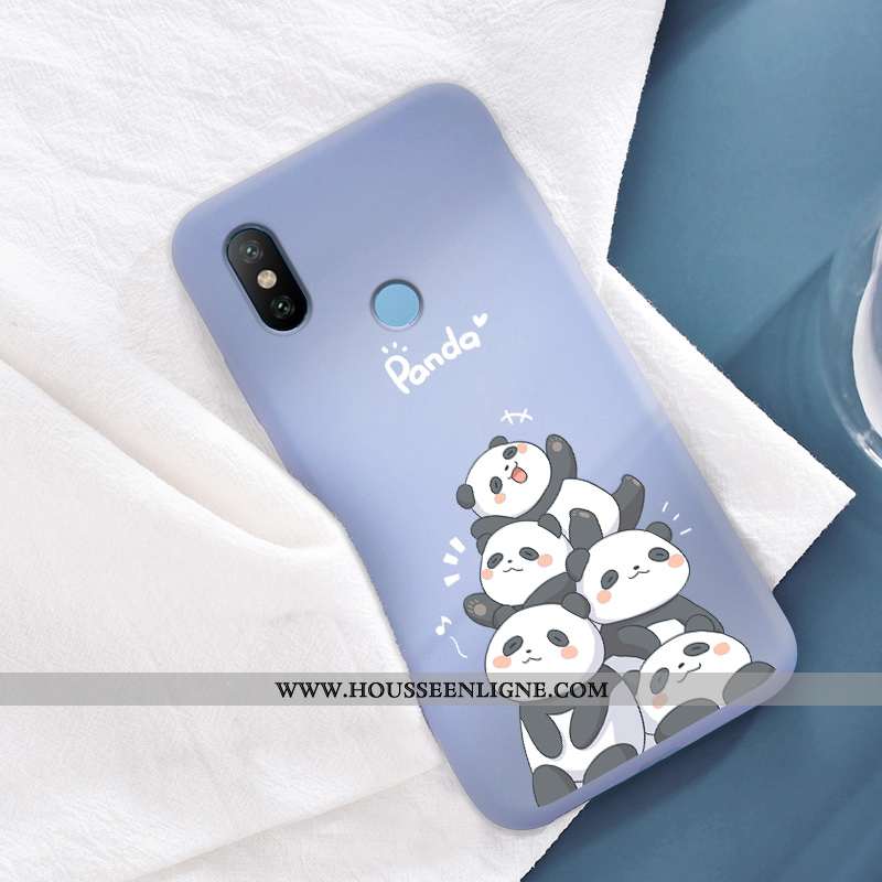 Coque Xiaomi Mi A2 Protection Personnalité Étui Fluide Doux Bleu Petit Amoureux