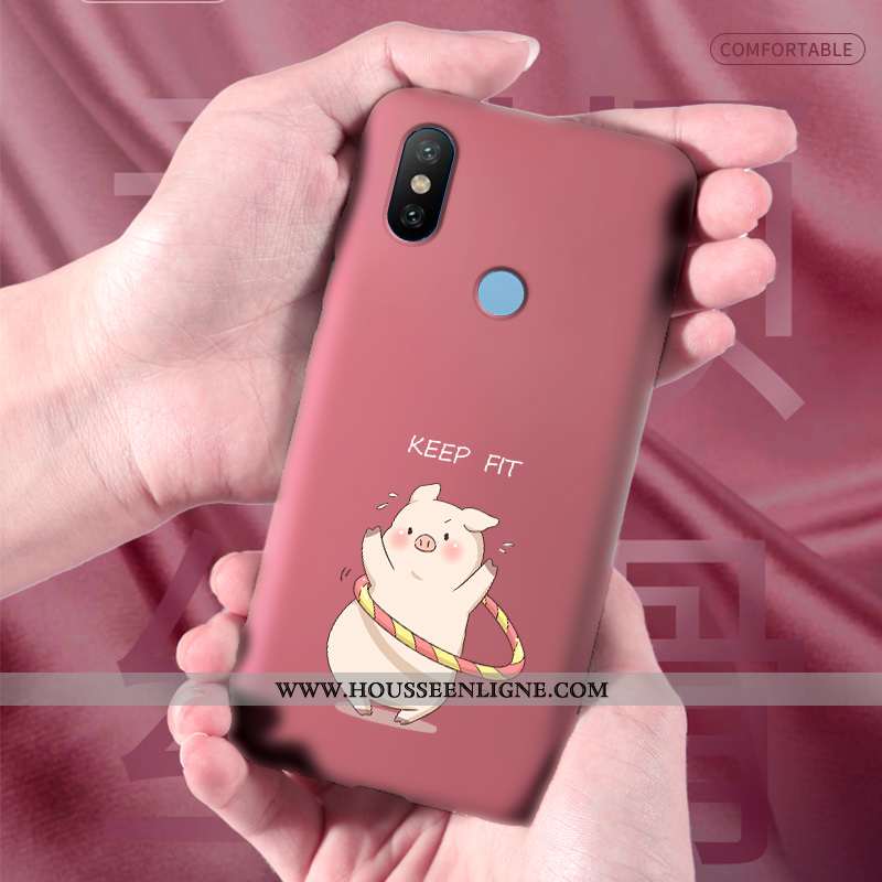 Coque Xiaomi Mi A2 Protection Personnalité Étui Fluide Doux Bleu Petit Amoureux