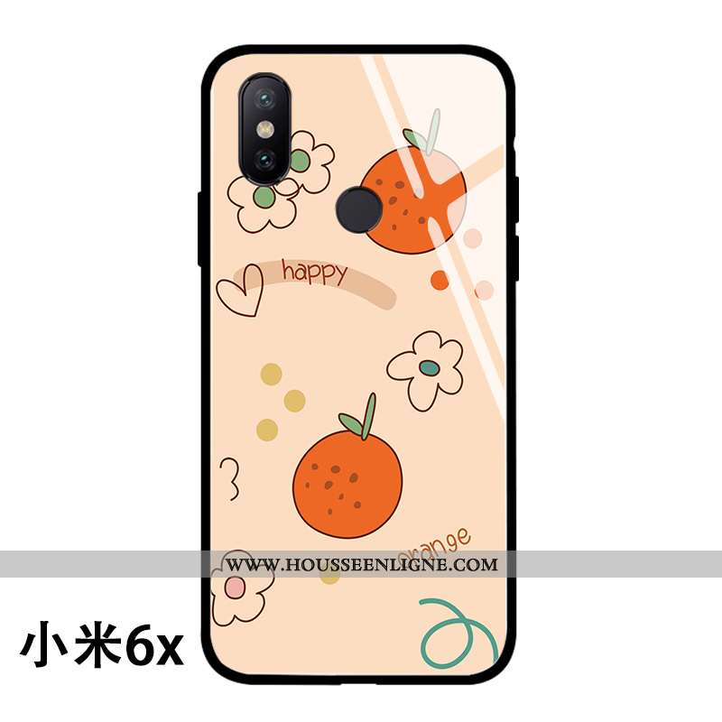 Coque Xiaomi Mi A2 Silicone Protection Jeunesse Étui Simple Créatif Fraise Rose