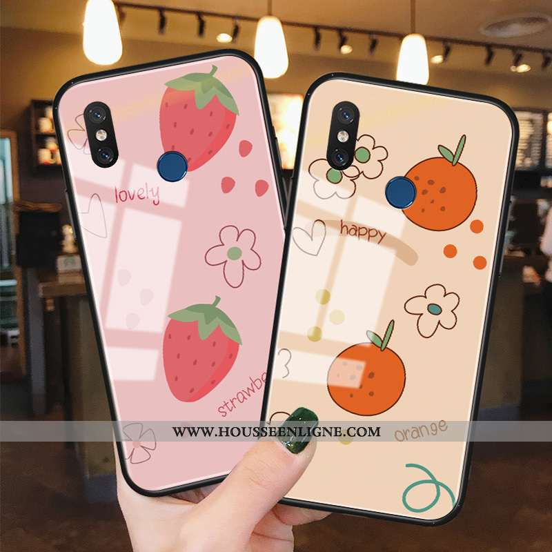 Coque Xiaomi Mi A2 Silicone Protection Jeunesse Étui Simple Créatif Fraise Rose