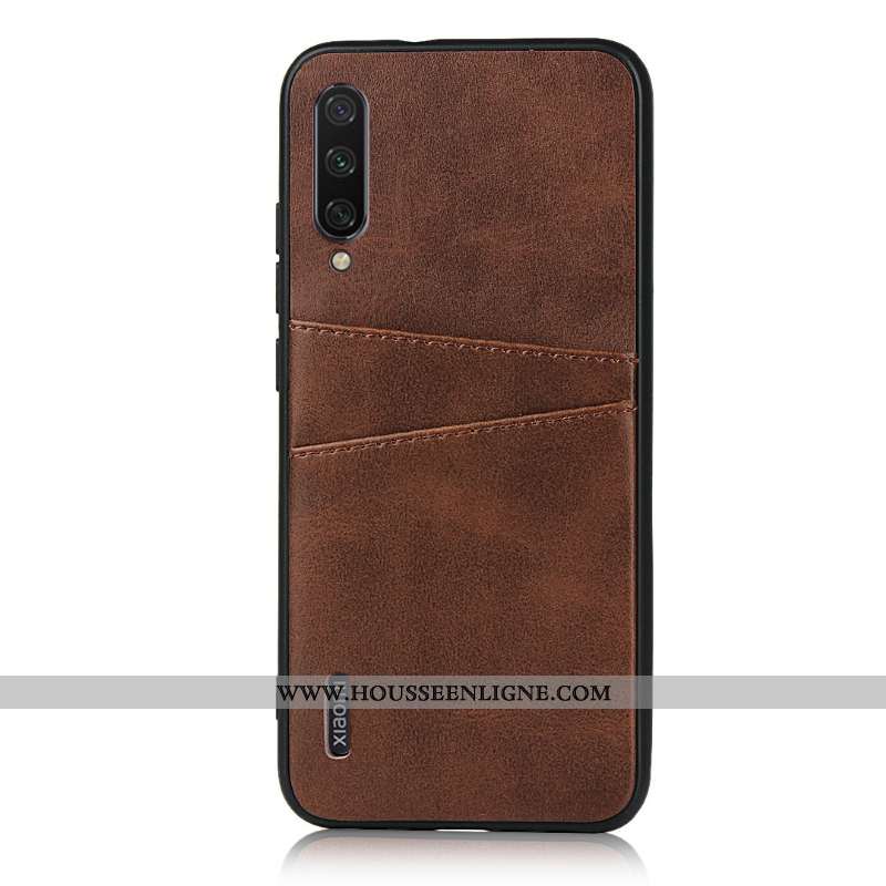 Coque Xiaomi Mi A3 Cuir Carte Téléphone Portable Incassable Noir Sac Carte Petit