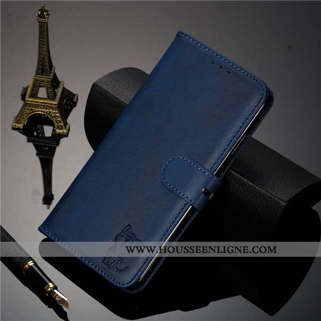 Coque Xiaomi Mi A3 Cuir Fluide Doux Tout Compris Étui Carte Incassable Rouge