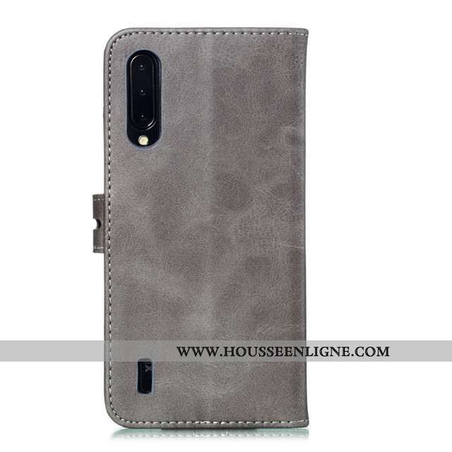 Coque Xiaomi Mi A3 Cuir Fluide Doux Tout Compris Étui Carte Incassable Rouge