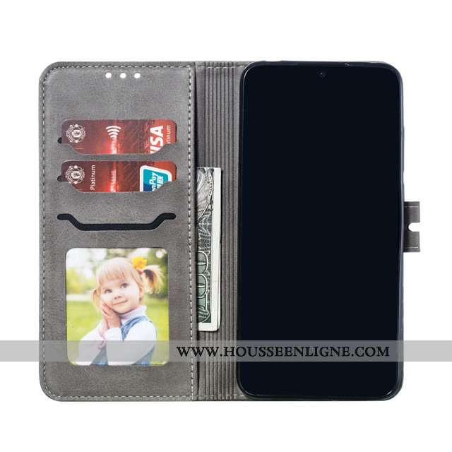 Coque Xiaomi Mi A3 Cuir Fluide Doux Tout Compris Étui Carte Incassable Rouge