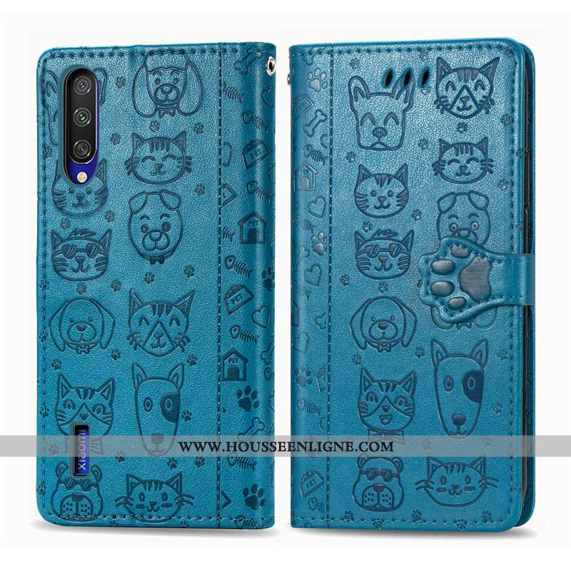 Coque Xiaomi Mi A3 Dessin Animé Cuir Jeunesse Étui Rose Petit