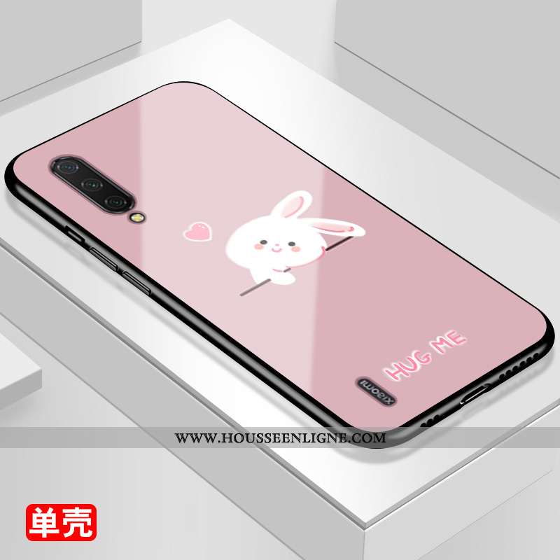 Coque Xiaomi Mi A3 Dessin Animé Protection Net Rouge Tout Compris Petit Rose Étui