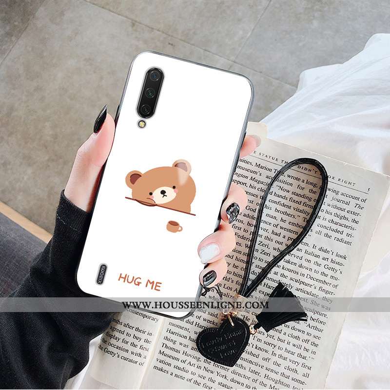 Coque Xiaomi Mi A3 Dessin Animé Protection Net Rouge Tout Compris Petit Rose Étui