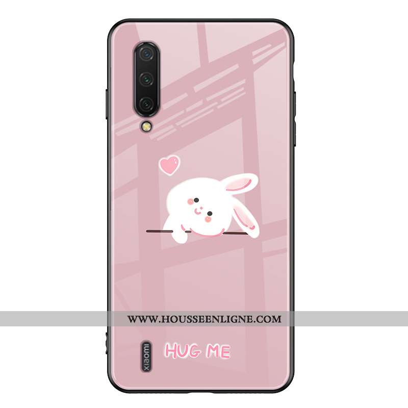 Coque Xiaomi Mi A3 Dessin Animé Protection Net Rouge Tout Compris Petit Rose Étui