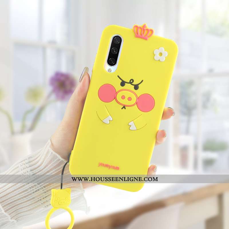 Coque Xiaomi Mi A3 Fluide Doux Silicone Modèle Incassable Charmant Net Rouge Jaune