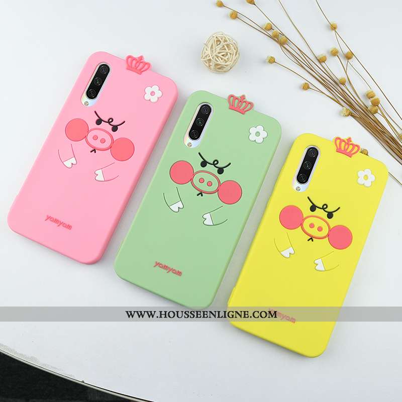 Coque Xiaomi Mi A3 Fluide Doux Silicone Modèle Incassable Charmant Net Rouge Jaune