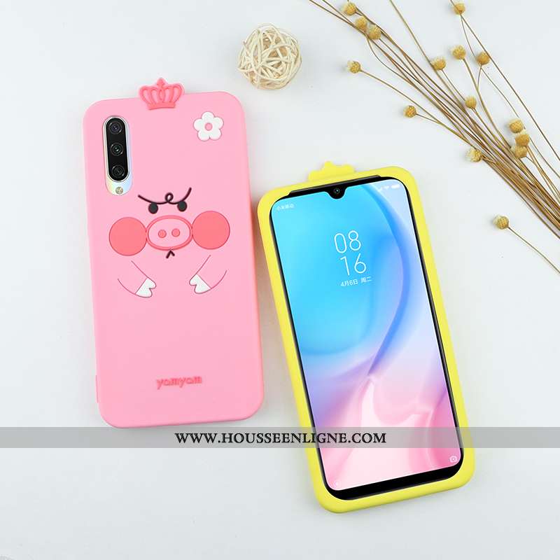 Coque Xiaomi Mi A3 Fluide Doux Silicone Modèle Incassable Charmant Net Rouge Jaune