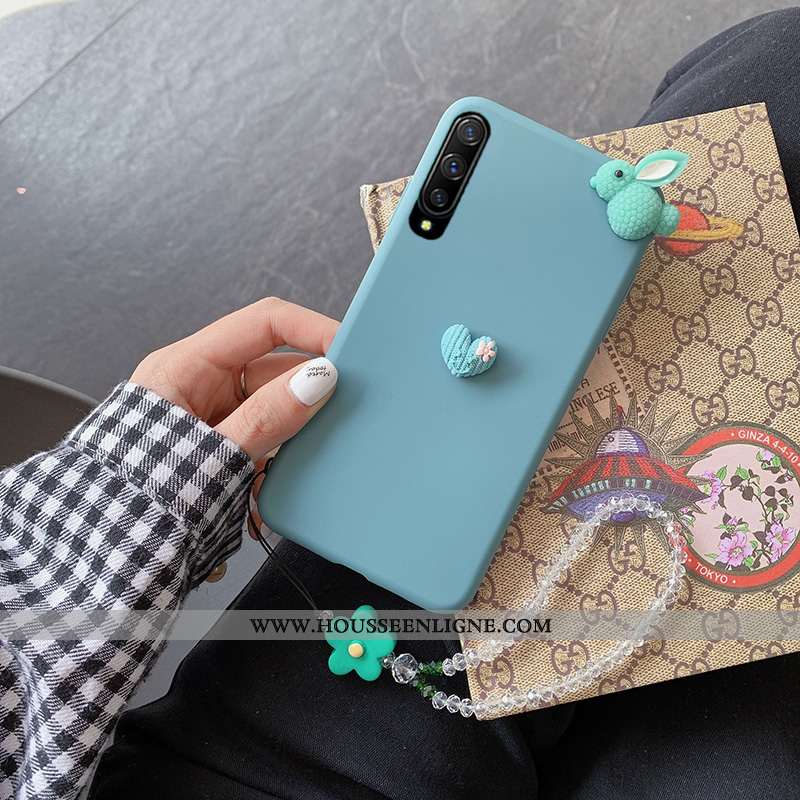 Coque Xiaomi Mi A3 Modèle Fleurie Personnalité Tendance Amour Clair Créatif Nouveau Bleu
