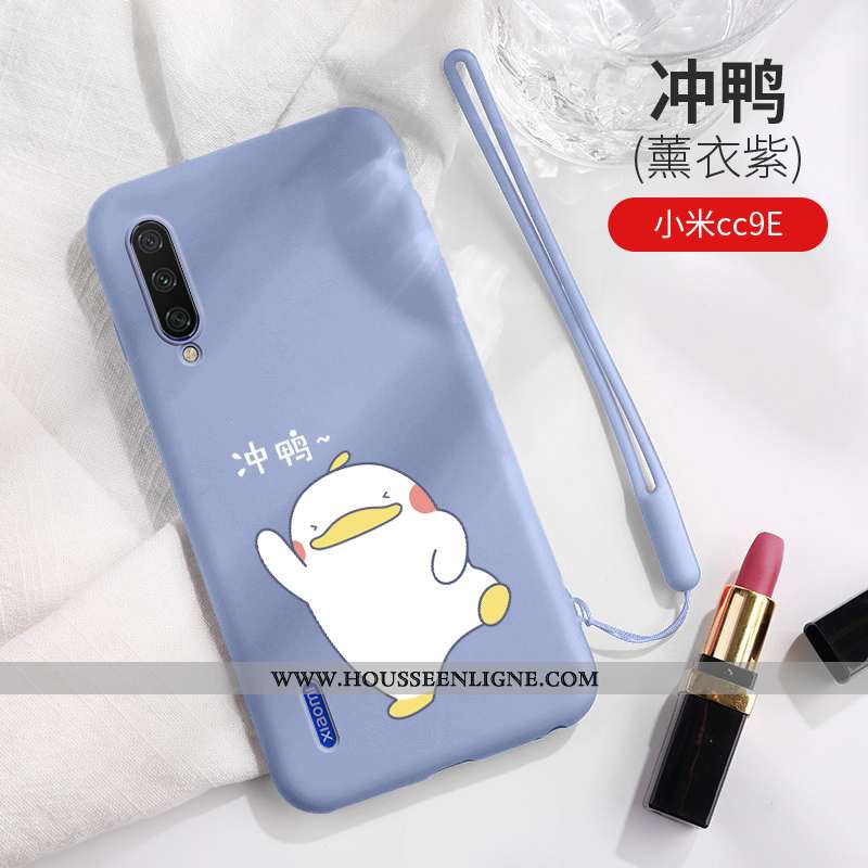 Coque Xiaomi Mi A3 Personnalité Créatif Étui Bleu Dessin Animé Ultra Fluide Doux