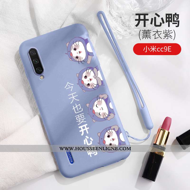 Coque Xiaomi Mi A3 Personnalité Créatif Étui Bleu Dessin Animé Ultra Fluide Doux