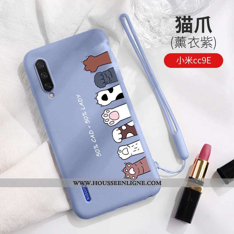 Coque Xiaomi Mi A3 Personnalité Créatif Étui Bleu Dessin Animé Ultra Fluide Doux
