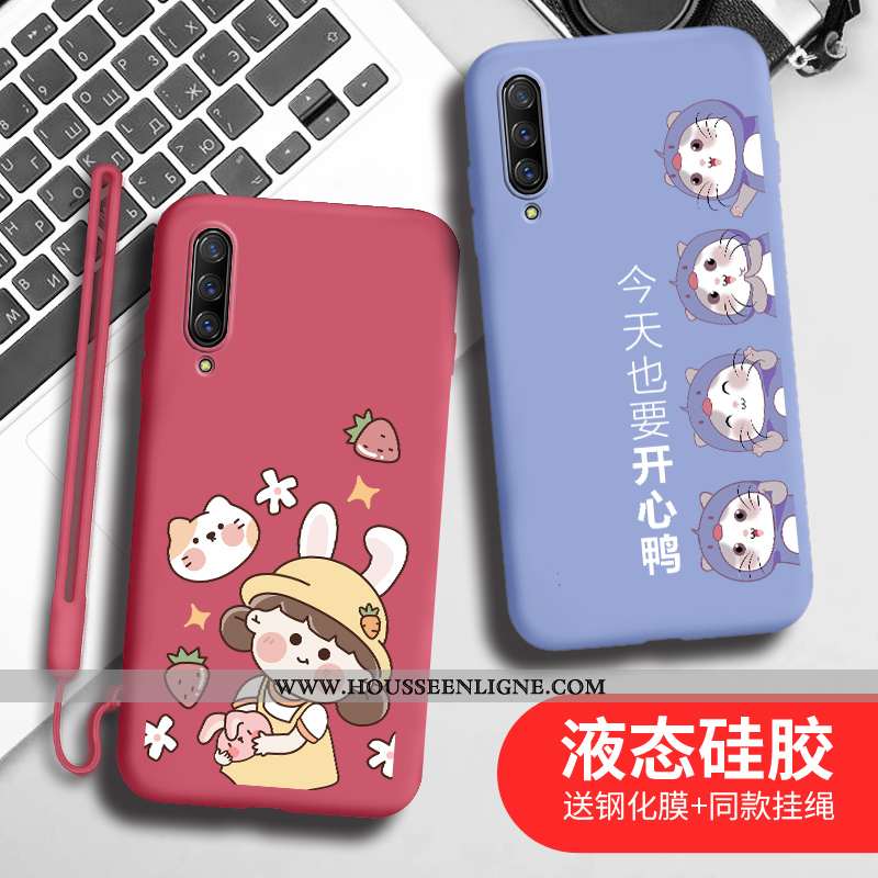 Coque Xiaomi Mi A3 Personnalité Créatif Étui Bleu Dessin Animé Ultra Fluide Doux