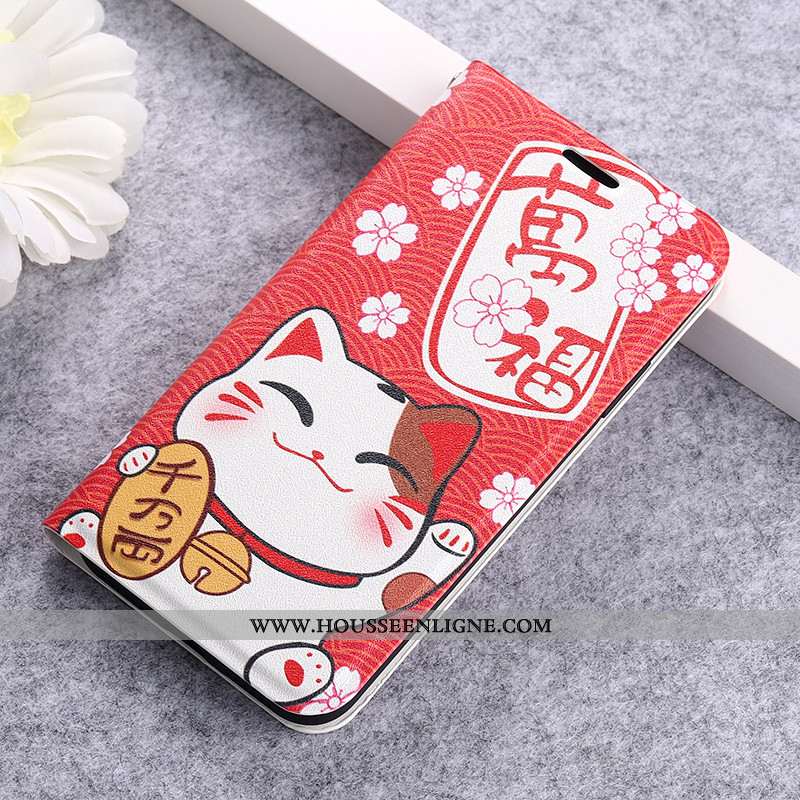 Coque Xiaomi Mi A3 Personnalité Dessin Animé Modèle Cuir Charmant Protection Clamshell Verte