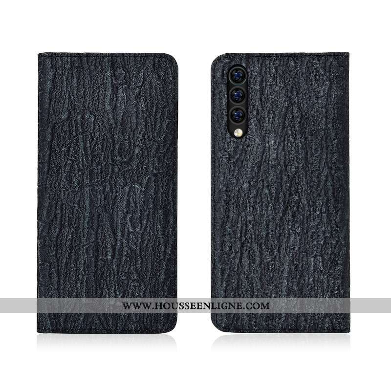 Coque Xiaomi Mi A3 Protection Cuir Véritable Silicone Nouveau Arbres Housse Rouge