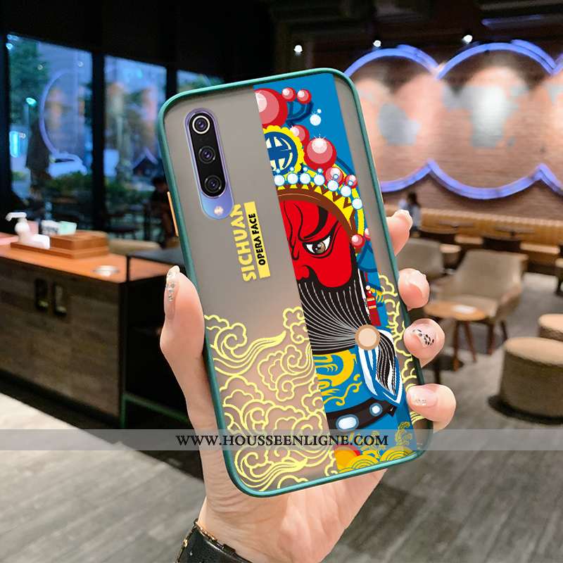 Coque Xiaomi Mi A3 Protection Délavé En Daim Personnalité Simple Net Rouge Étui Incassable Gris
