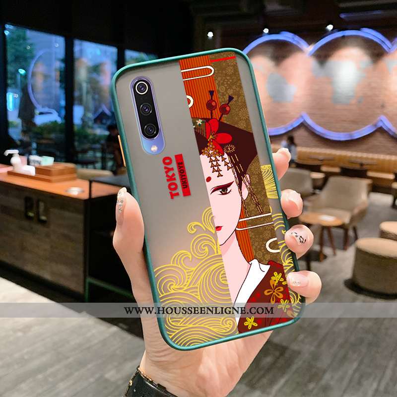 Coque Xiaomi Mi A3 Protection Délavé En Daim Personnalité Simple Net Rouge Étui Incassable Gris