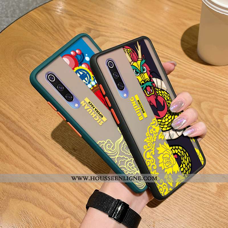 Coque Xiaomi Mi A3 Protection Délavé En Daim Personnalité Simple Net Rouge Étui Incassable Gris
