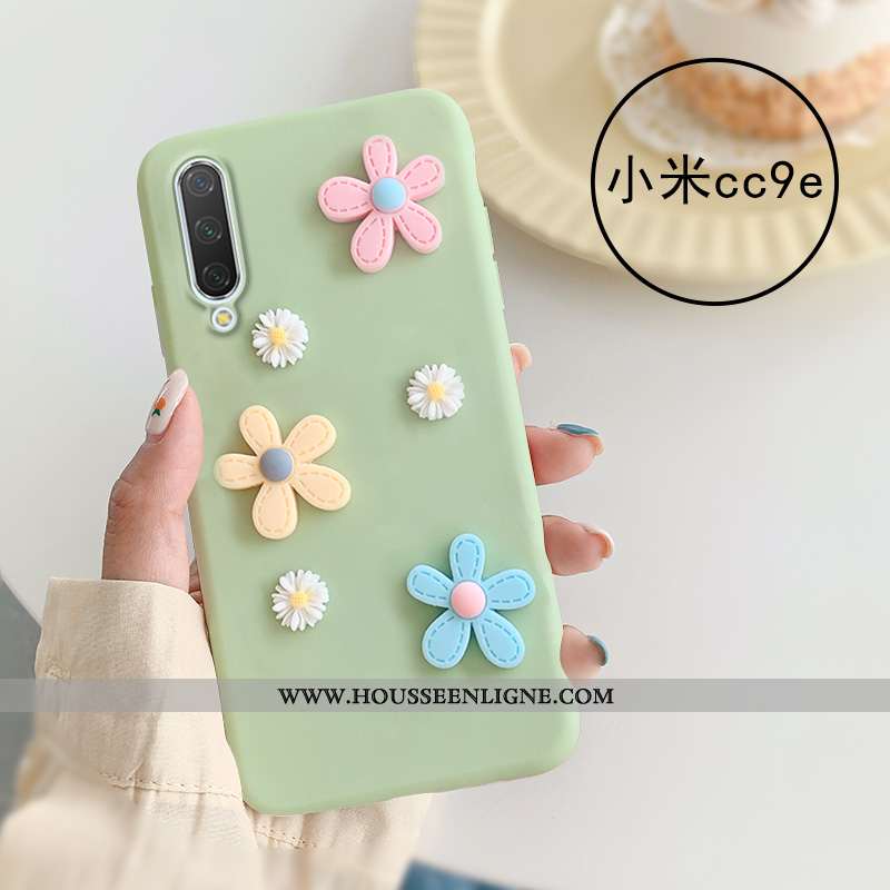 Coque Xiaomi Mi A3 Silicone Fluide Doux Petit Fleurs Rose Téléphone Portable