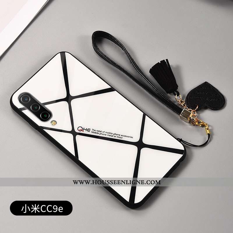 Coque Xiaomi Mi A3 Silicone Mode Protection Créatif Simple Étui Amoureux Noir