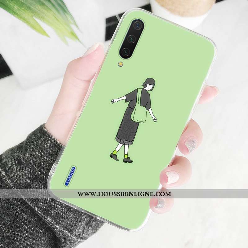 Coque Xiaomi Mi A3 Silicone Protection Personnalisé Petit Étui Transparent Rose