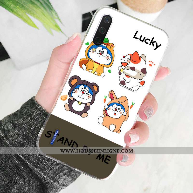 Coque Xiaomi Mi A3 Silicone Protection Personnalisé Petit Étui Transparent Rose