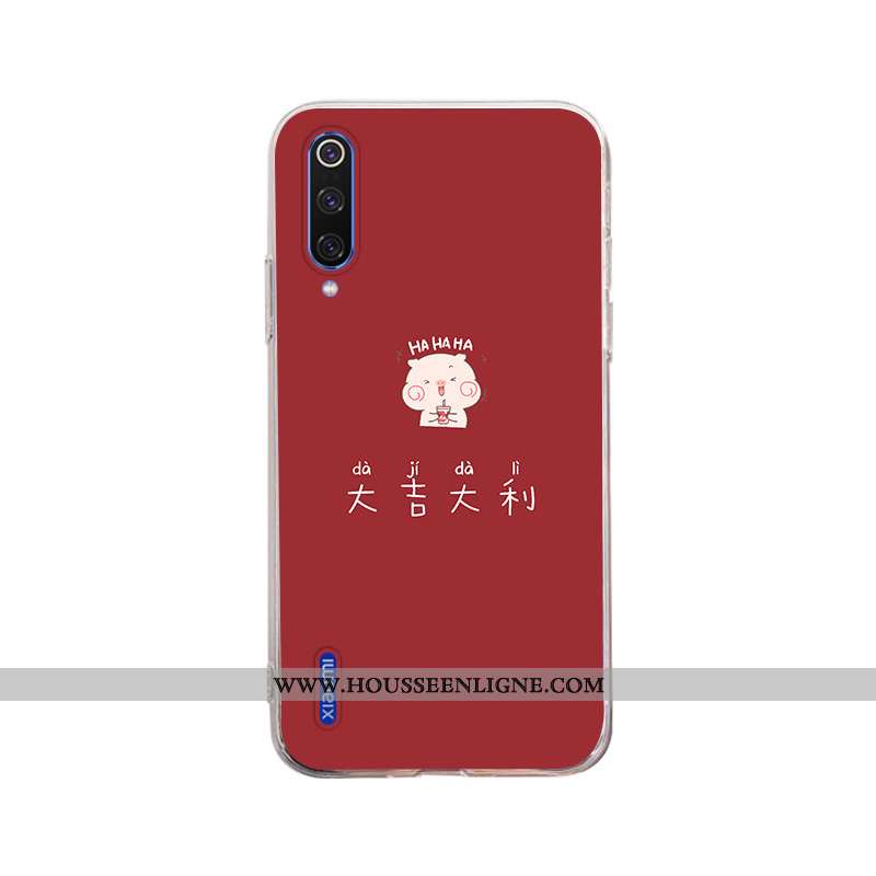 Coque Xiaomi Mi A3 Silicone Protection Personnalisé Petit Étui Transparent Rose
