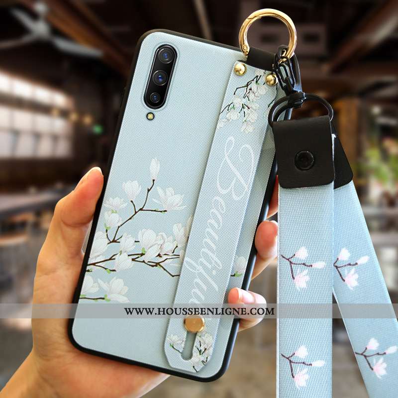 Coque Xiaomi Mi A3 Tendance Fluide Doux Tout Compris Téléphone Portable Protection Créatif Étui Bleu