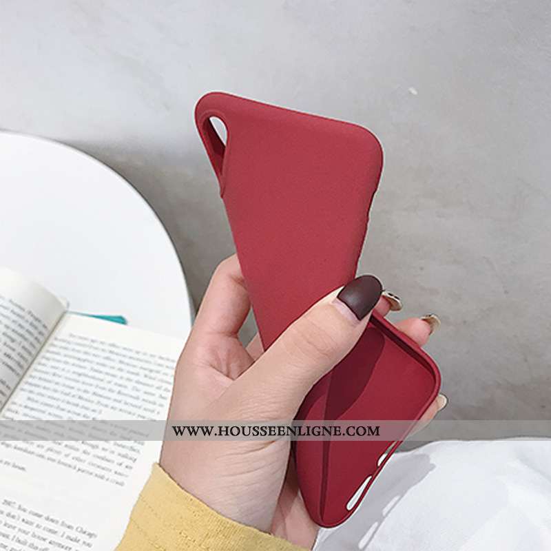 Coque Xiaomi Mi Max 3 Dessin Animé Charmant Délavé En Daim Fluide Doux Amoureux Incassable Bordeaux