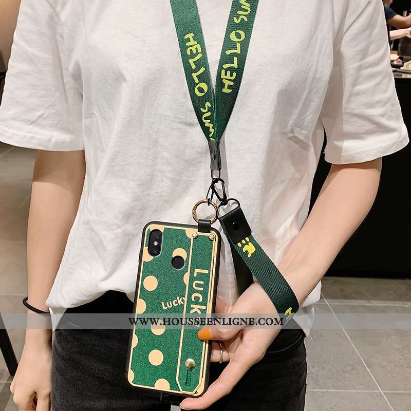 Coque Xiaomi Mi Max 3 Ornements Suspendus Créatif Vert Téléphone Portable Tendance Protection Verte