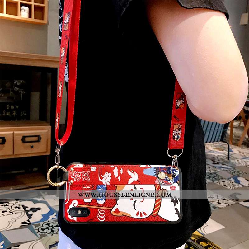 Coque Xiaomi Mi Max 3 Protection Créatif Nouveau Rouge Dieu De La Richesse Petit
